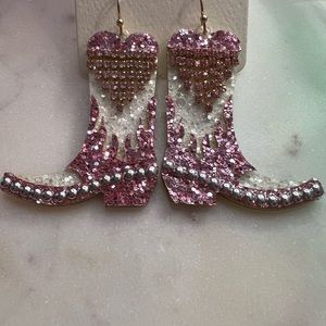 Cowboy boot earrings